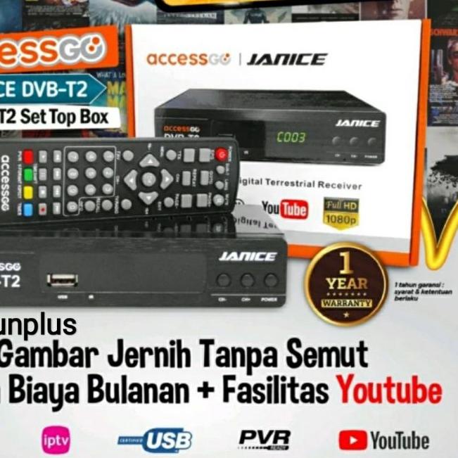 ✹ Accessgo STB Janice set top box penerima siaran TV  Digital ➻