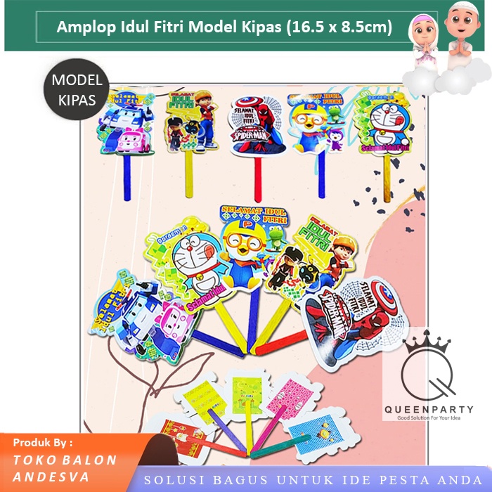 

Amplop lebaran idul fitri KIPAS / angpao idul fitri / amplop karakter model kipas / amplop lebaran stik