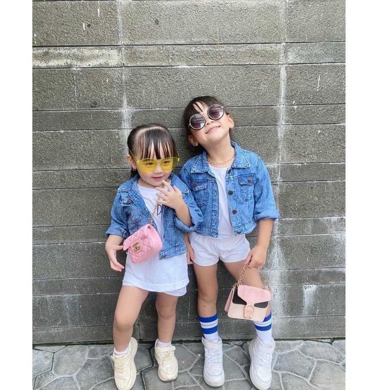 Langsung Kirim JAKET DENIM JEANS ANAK LAKI LAKI PEREMPUAN GAMBAR BELAKANG USIA 1 - 8 TAHUN JAKET ANA