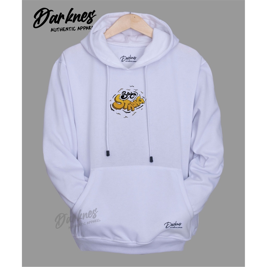 Sweater Hoodie Pria Distro DARKNESS Warna Putih Sweter Bigsize Cowok Keren Hodie Oversize Aesthetic Suiter Terbaru 2022 Jumper Kekinian Jaket Switer Bahan Tebal Unisex Jumpper Hoodie Jumbo Pullover Longgar Murah Polos Jemper Series