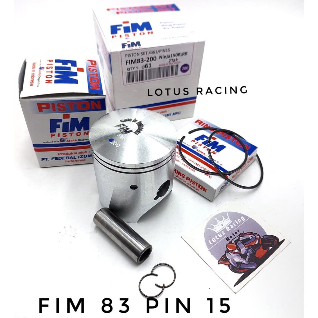 piston fim ninja 150 ninja RR ninja R os std 25 50 75 100 125 150 200 250 300 350 400mm fim 83 pin 1 kawasaki seher fim izumi ring pen komplit