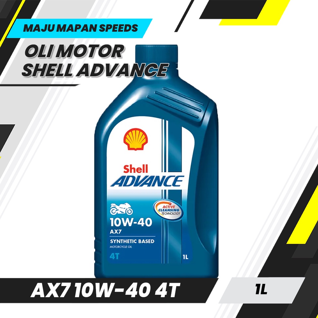 Oli Shell Advance AX7 10W-40 4T 1 Liter / oli motor advance / oli advance 1 liter