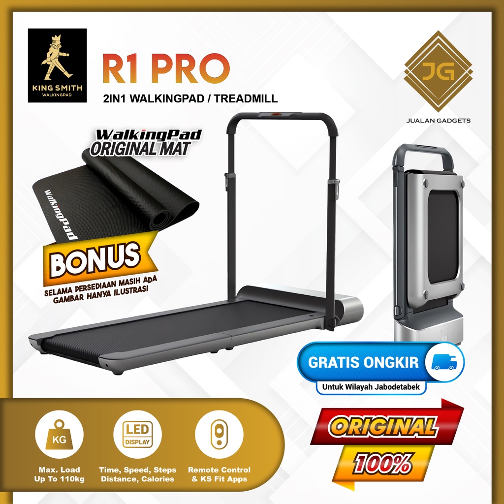 Kingsmith Walkingpad R1 PRO 2in1 Fitness Treadmill - Global Version Garansi Resmi 1 Tahun Indonesia