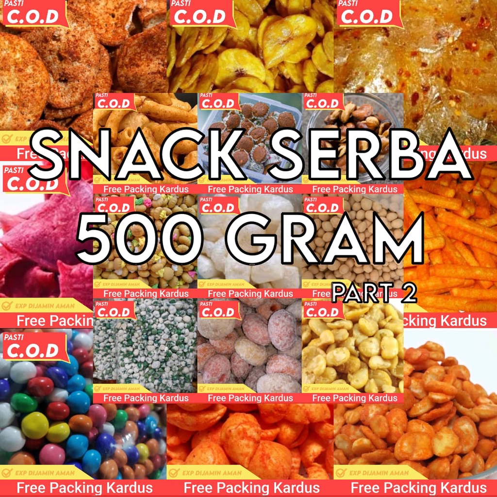 Aneka Snack 500 Gram / Grosir Kiloan / Cemilan Camilan Grosiran Part 2