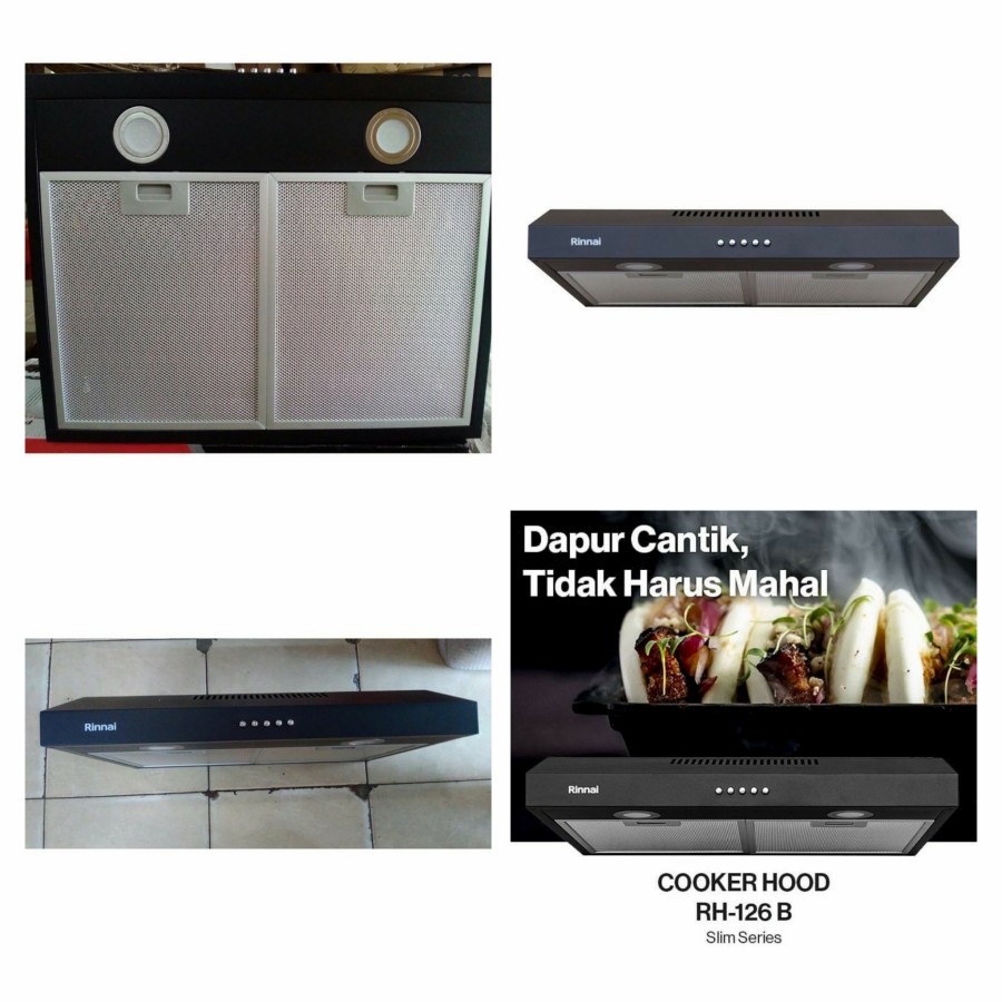 Penghisap Asap Dapur Rinnai RH-126B RH 126 B Cooker Hood Rinnai Exhaust Fan