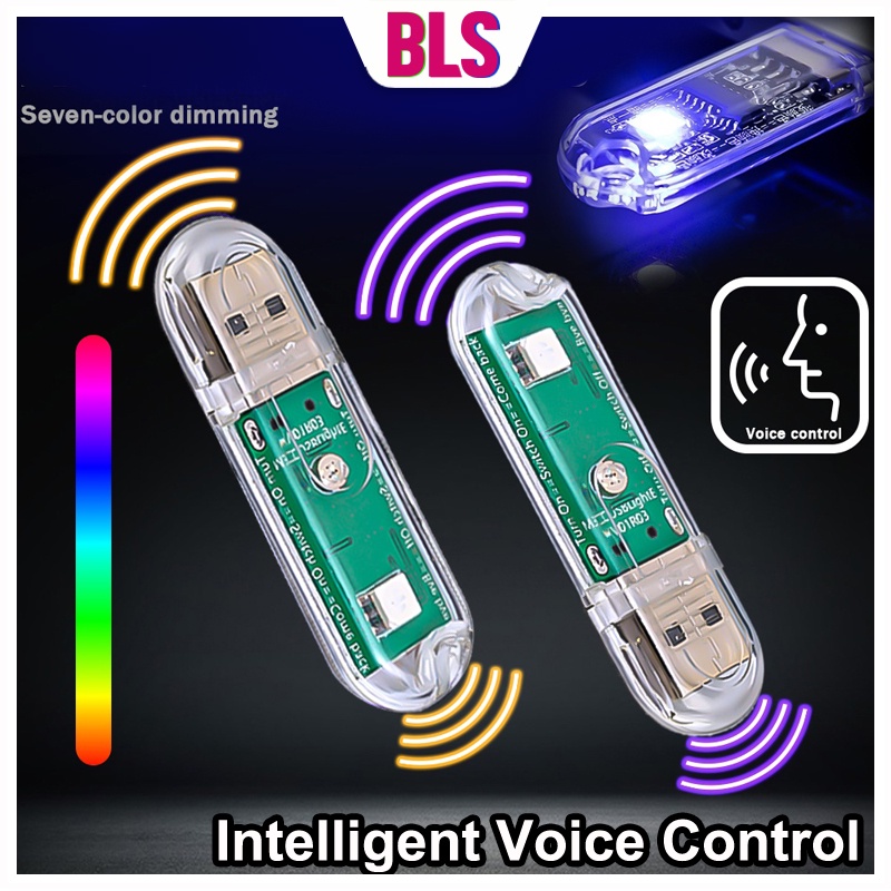 Lampu USB Mini Smart Voice Control | LED RGB | Lampu Tidur Suara Cerdas