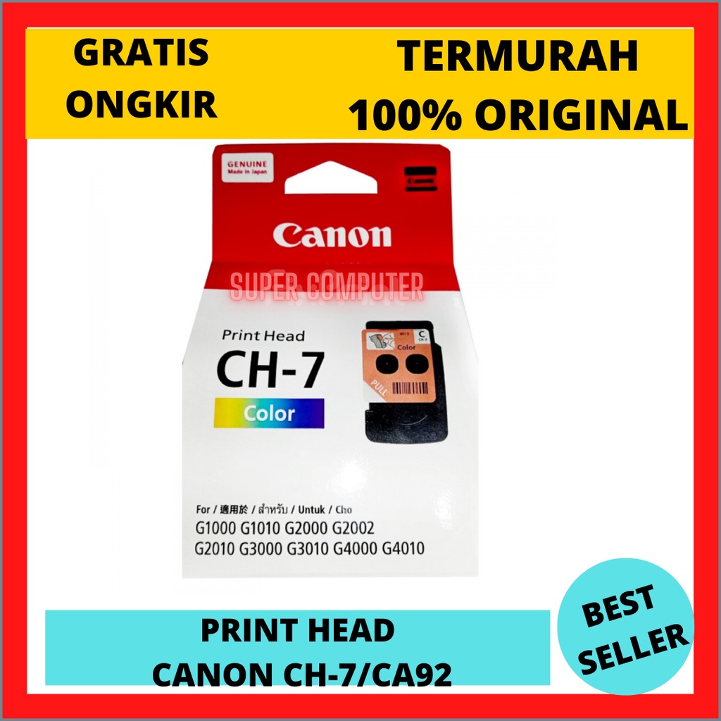 S.C PRINT HEAD CANON CH7/CA92 / CARTRIDGE CANON G1010/G2010/G3010 DLL