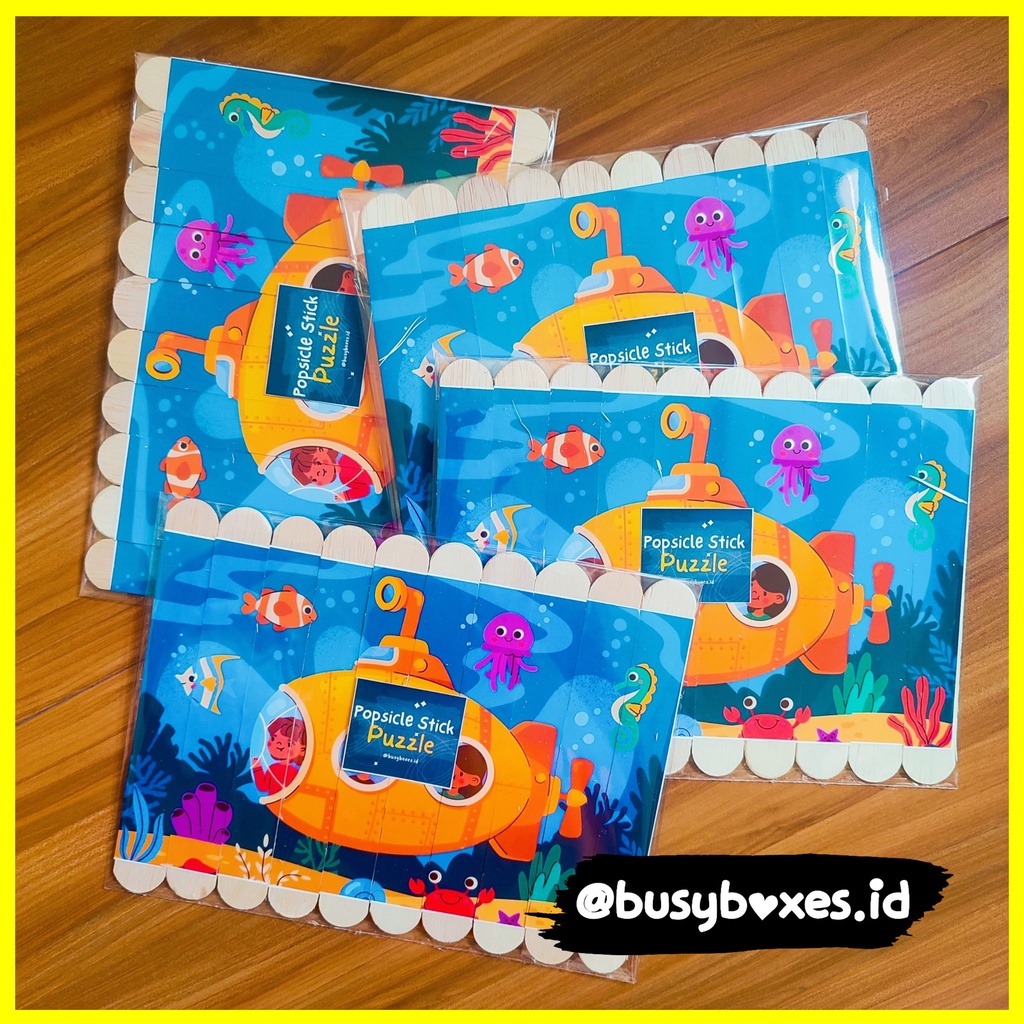 Busyboxes.id Mainan edukasi anak Puzzle popsicles 10 keping seri kapal selam