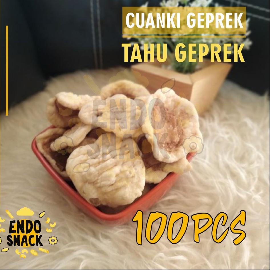 

✦BEST SELLER✦ 100 Pcs Cuanki Geprek Tahu Geprek Lidah Bulat Pelengkap Baso Aci, Seblak dan Cuanki