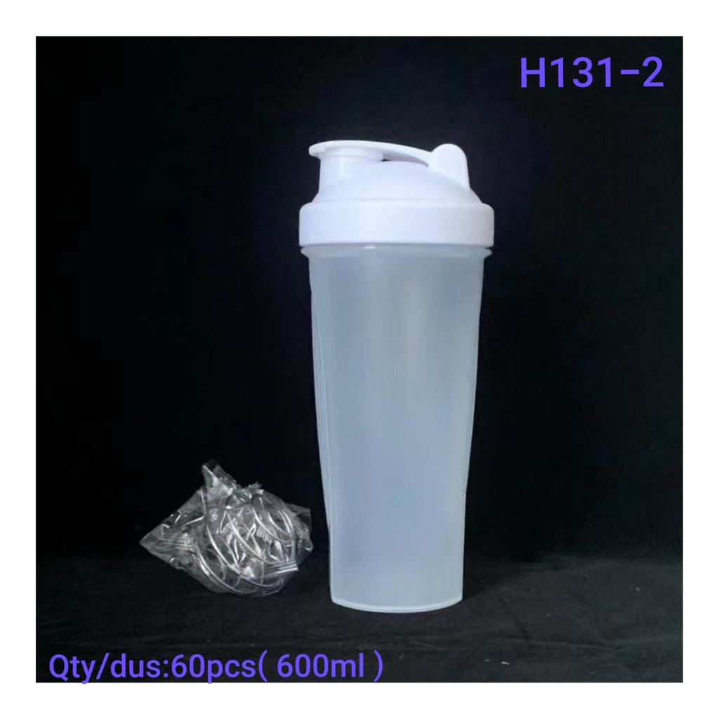 H131 H131-2 Botol Air Minum Shaker Apolo Plastik Polos 600ml - Botol Minum BPA Free