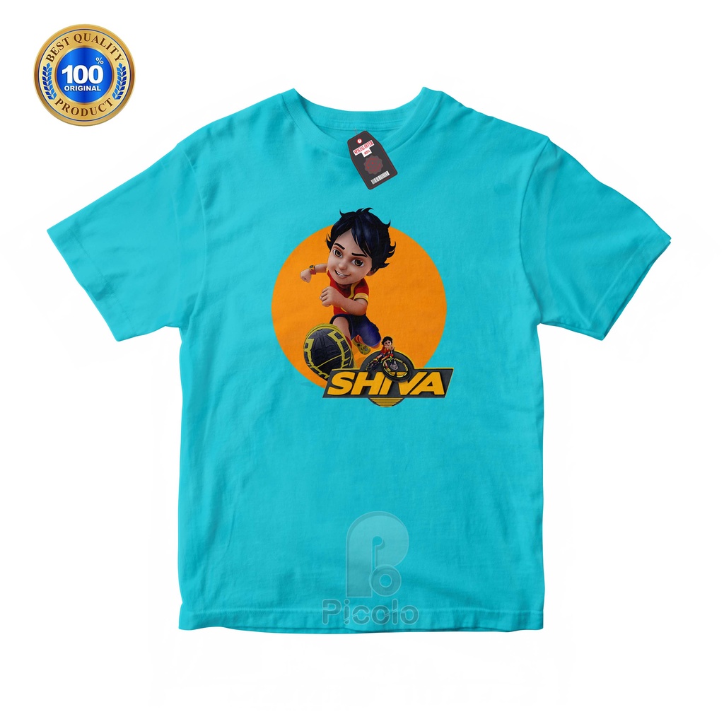 (FREE NAMA) BAJU KAOS ATASAN ANAK MOTIF KARTUN SHIVA UNISEX Bahan COTTUN