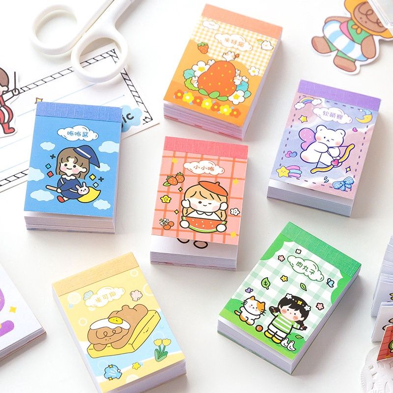 Book Stiker Kartun mini Lucu 1pcs isi 24 lembar sticker momo buku korea notesbook stiker buku momo tempel