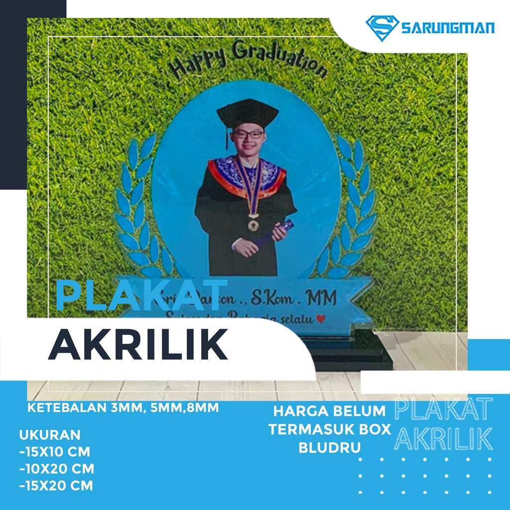 Plakat wisuda Plakat Custom Plakat akrilik wedding Plakat akrilik wisuda Plakat akrilik premium Plak