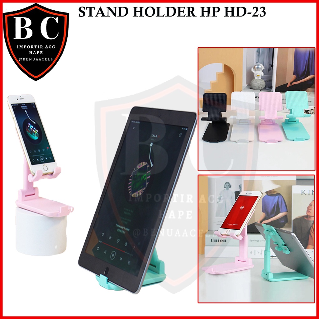 STAND HOLDER HP - HOLDER STAND HP - FOLDING DESKTOP PHONE STAND - BC