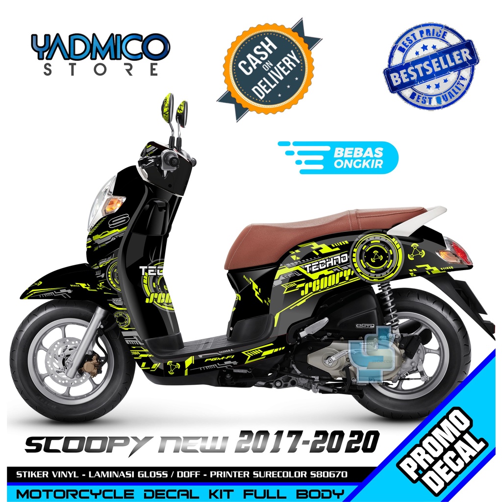 Decal Scoopy 2018 Full Body - Stiker Motor Scoopy 2019 Full Body - Striping Hologram Scoopy 2018 Var
