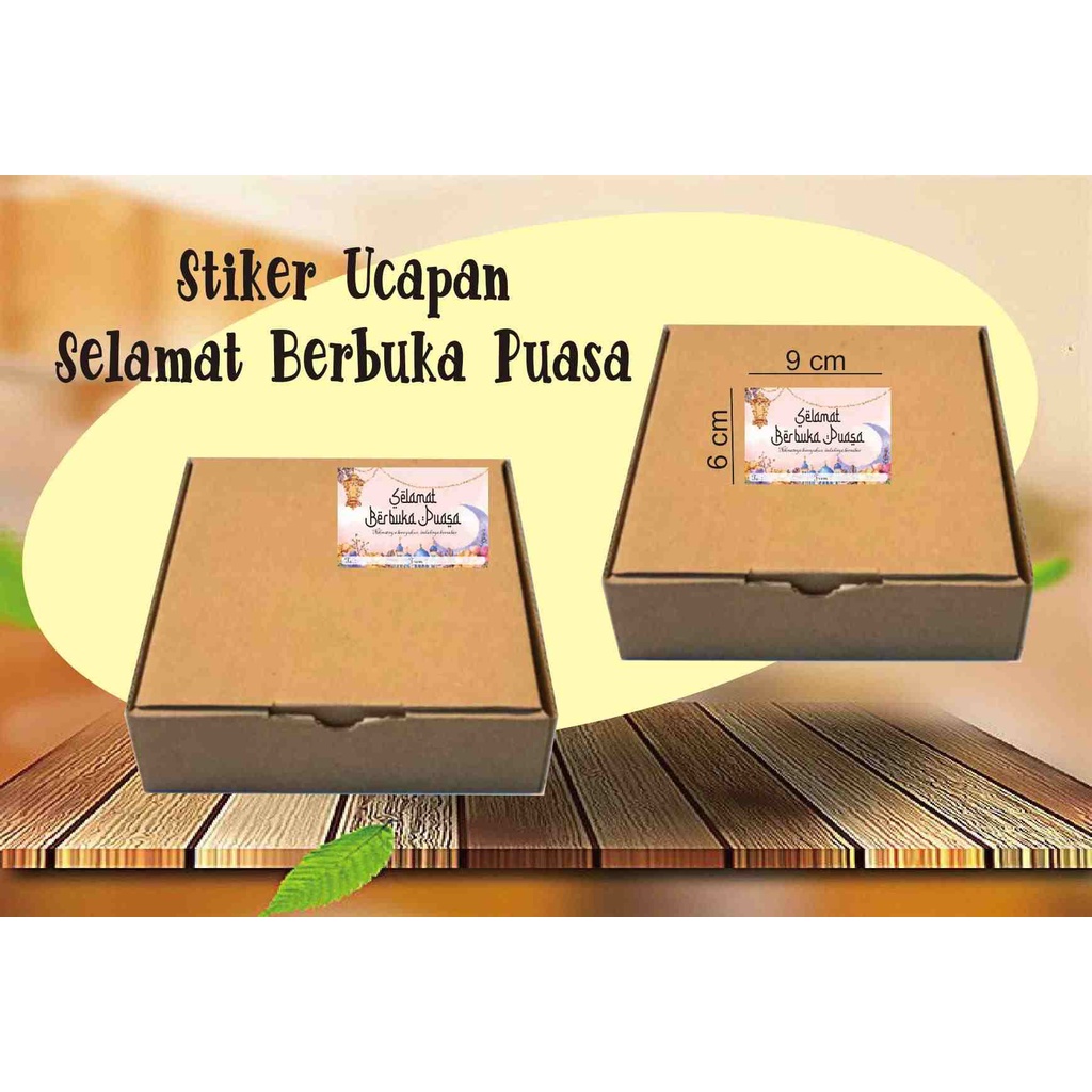 

Stiker ucapan selamat berbuka puasa / stiker untuk hampers box kotak hadiah