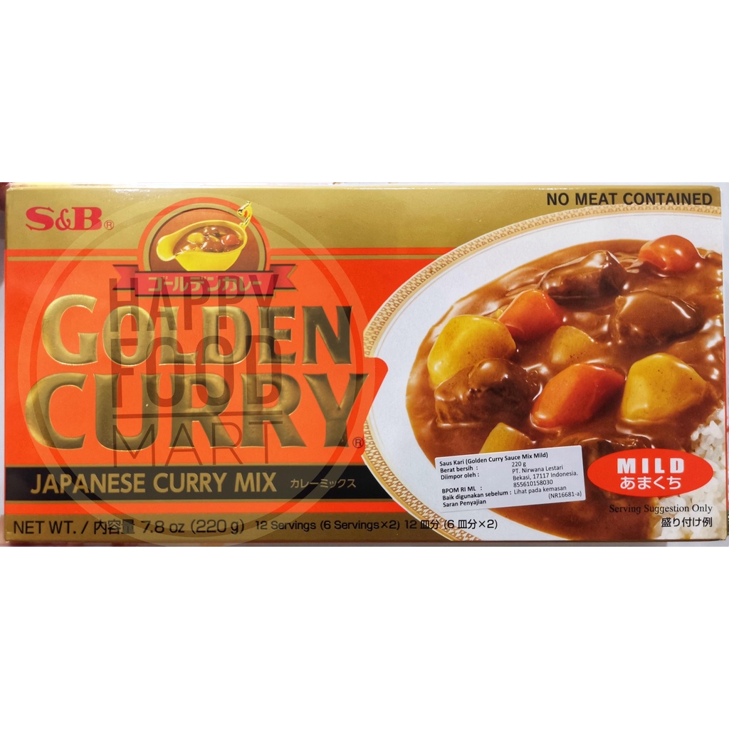[SALE] S&B GOLDEN CURRY 220 GRAM/KARI JEPANG HALAL/BUMBU KARE BLOK IMPOR/BUMBU MASAK INSTAN IMPORT/J