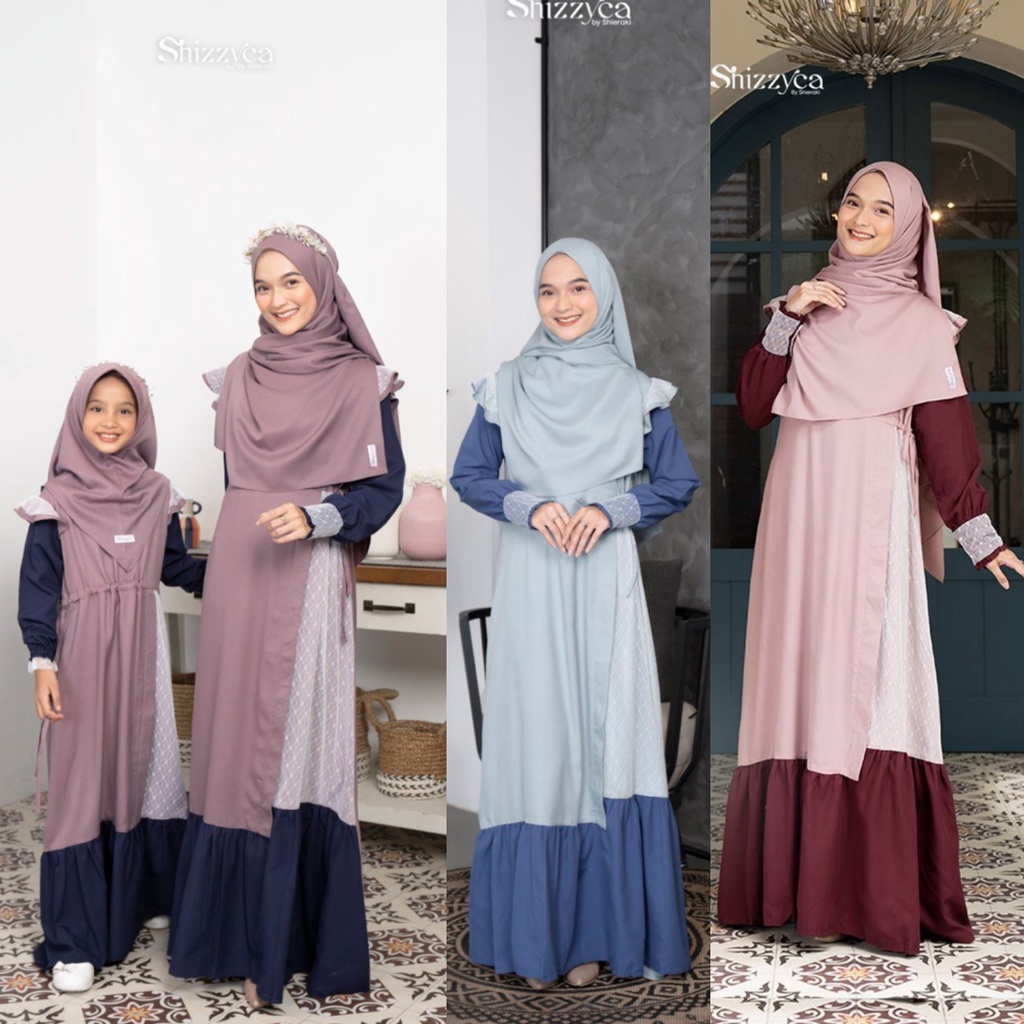 KHAZANAH FAMSET// DRESS MOM TIPE 2// FAMILY SET LEBARAN// SARIMBIT KELUARGA// BAJU COUPLE