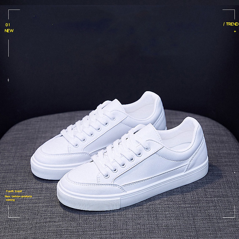 Muzy Sepatu Sneakers Putih Sepatu Wanita Tali Sepatu Kets Wk108