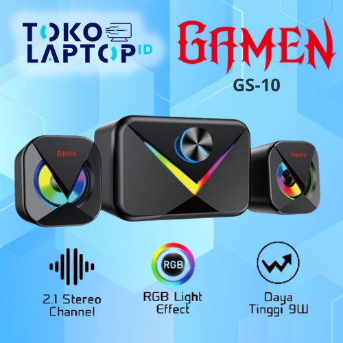 Gamen GS10 / GS-10 Multimedia Speaker Gaming Subwoofer with RGB Lights