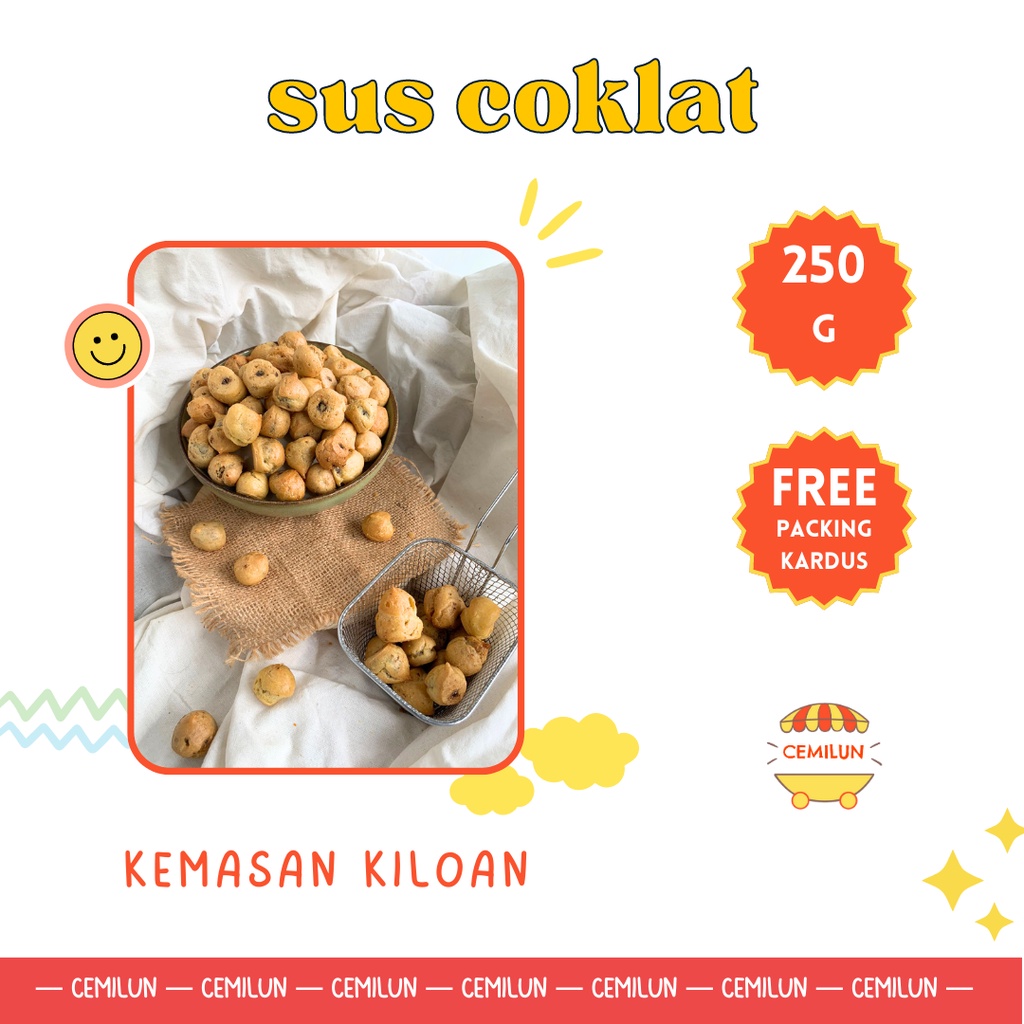 

[250 Gram] Sus Isi Coklat Lumer Soes Coklat Kemasan Kiloan