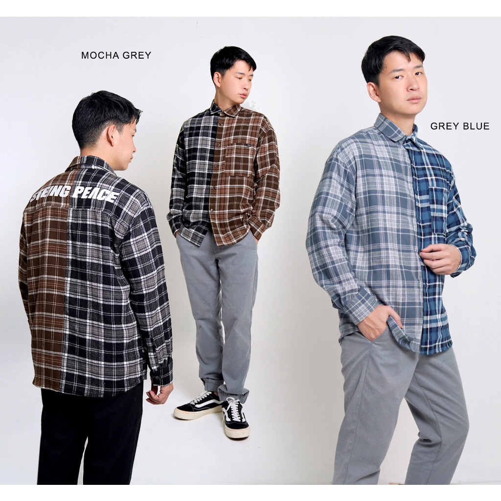 Geso x Seeing Peace - Kemeja Flanel Two Colour