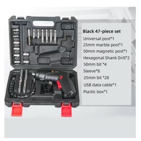 [ ABJ ] Mesin Bor Tanpa Kabel Set Aksesoris Obeng Listrik/Mesin Bor Cordless Mini 48pcs Set / Bor mini / Screwdriver Baterai