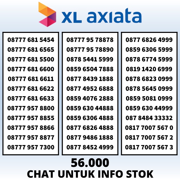 Nomor Cantik XL Axiata 4.5G Kartu Perdana XL 0k Rapih dan Murah Nasional #3