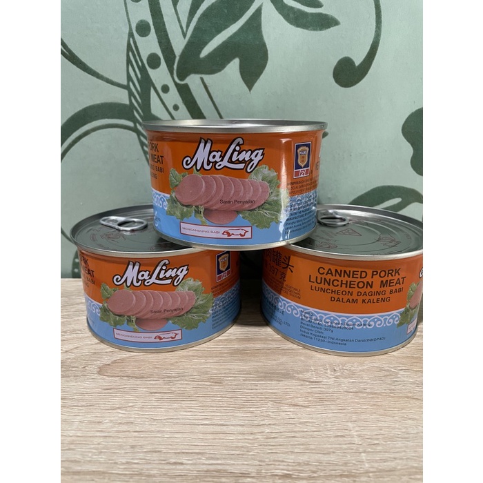 

MALING DAGING BABI CANNED PORK LUNCHEON MEAT MERK TTS 397 GR