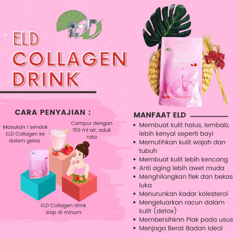 READY!!!! ELD COLLAGEN STRAWBERRY 125 GRAM