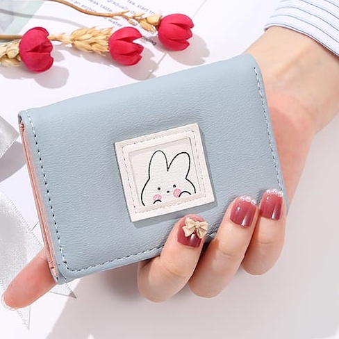 TASBLUE Dompet Lipat Mini Wanita Dompet Wanita Motif Animal Cute Fashion Wanita Dompet Import D230 Dompet lipat super premiumDompet karakter lucu termurah