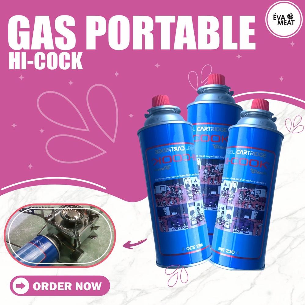 HI-COOK GAS PORTABLE 230 GR / GAS PORTABLE / GAS CAMPING / GAS MINI / GAS PORTABLE MINI .