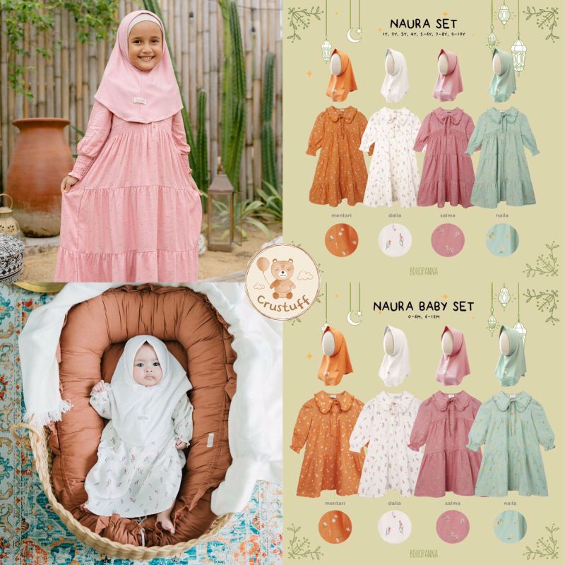 Bohopanna Raya Collection Naura Set & Naura Baby Set B39/Gamis/Dress/Fashion Anak