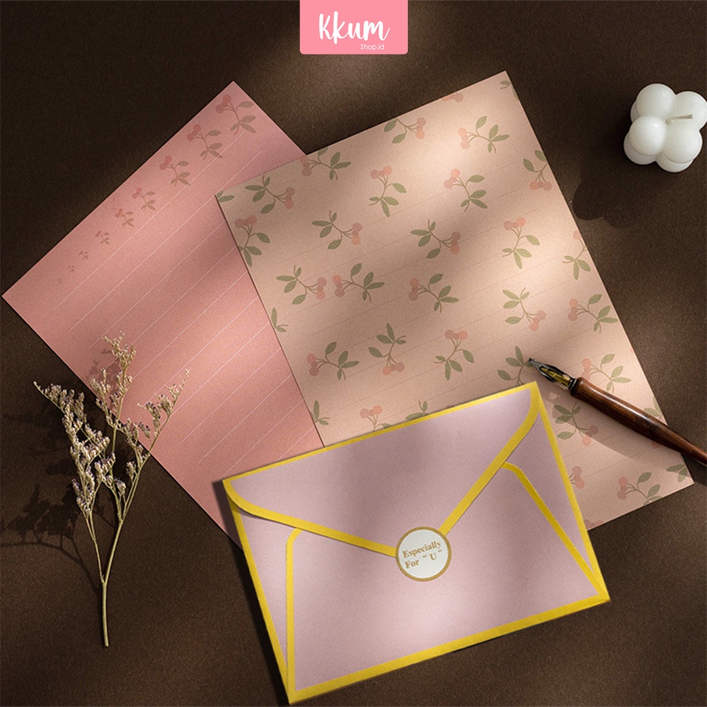 12 PCS Kertas surat ucapan/ Letter set aesthetic/ kartu ucapan ulang tahun birthday korean