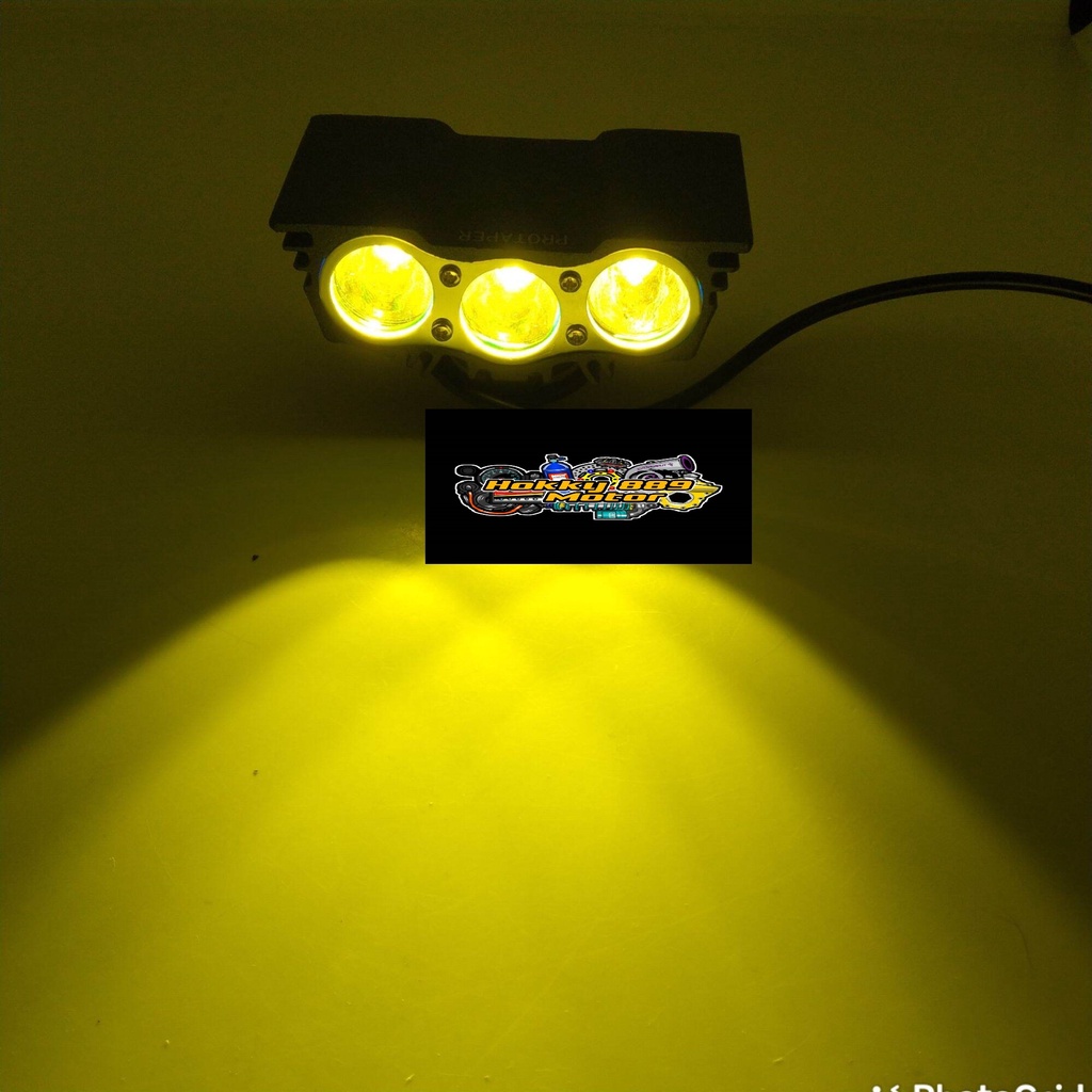 LAMPU TEMBAK SOROT OWL 3 MATA CAHAYA KUNING