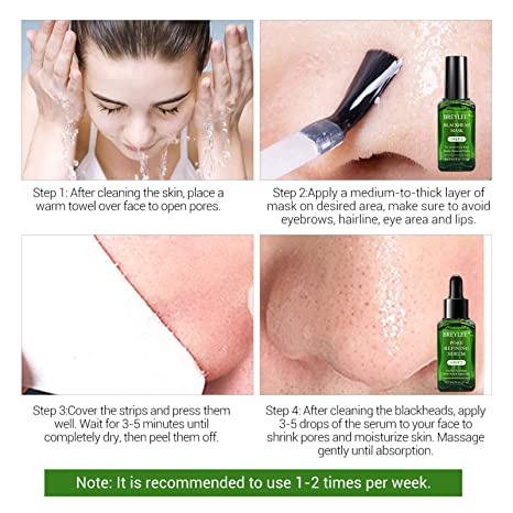 BREYLEE Blackhead Remover Mask Step 1 Set Kit Step 2- Pembersih/Pengangkat Komedo &amp; Pengecil Pori-Pori (1PC)