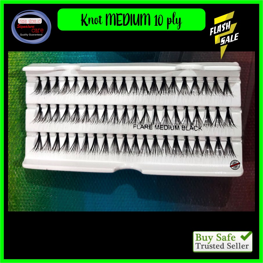 Eyelash Extension KNOT Bulu mata Tanam EXTRA TEBAL HITAM 10 ply Type Flare 60 HELAI / Box