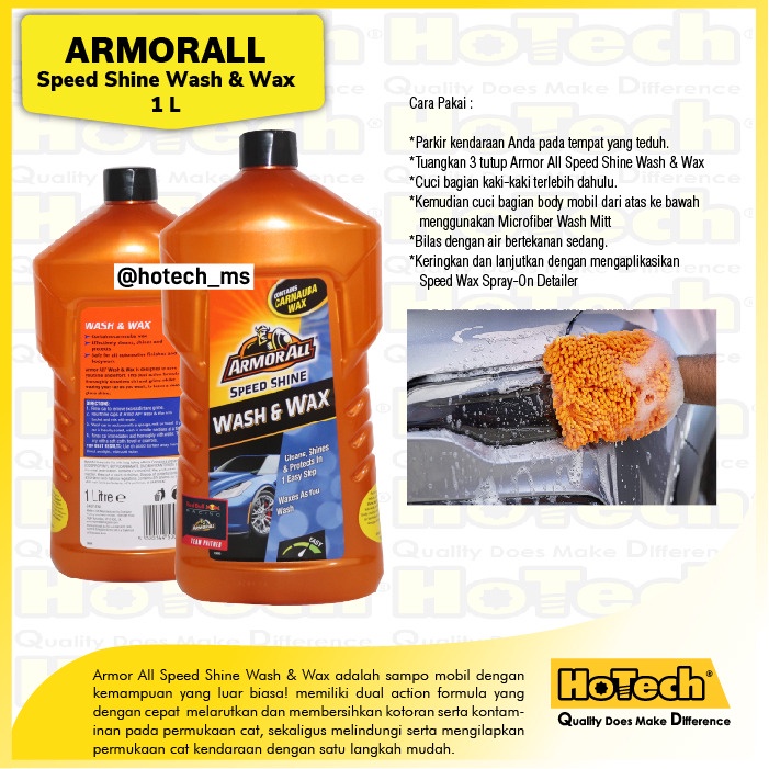 Jual Armor All Speed Shine Wash Wax L Shampo Sabun Cuci Mobil Motor Sepeda Shampoo Mobil