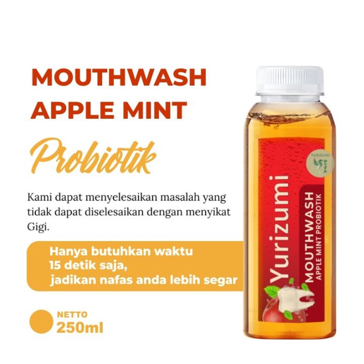 Hope Store - YURIZUMI MOUTHWASH FRESH APPLE MINT / OBAT KUMUR PROBIOTIK ANTISEPTIC PEMUTIH GIGI &amp; NAFAS SEGAR