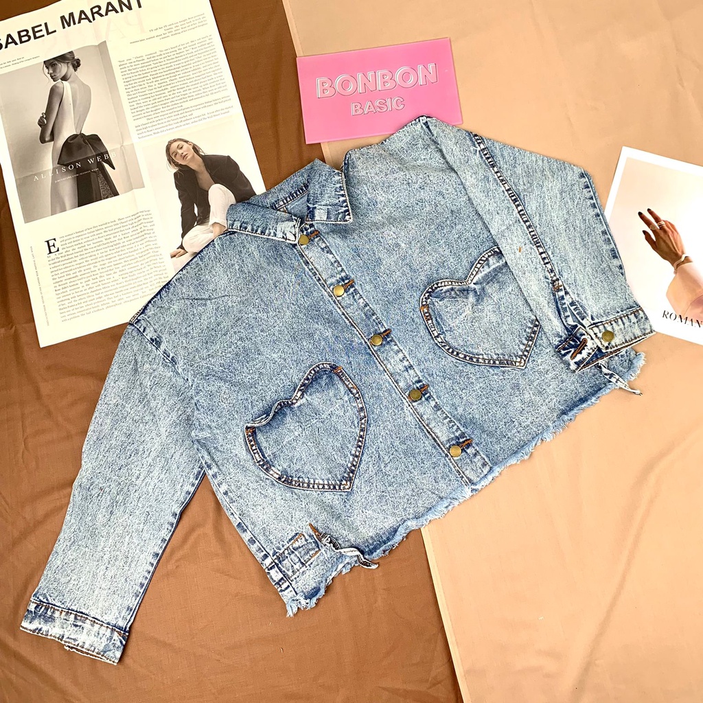 Jacket Jeans Oversize I Outer Jaket Wanita I Jaket Jeans Wanita Dewasa I Jacket Denim Wanita