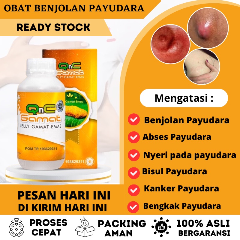 QnC Jelly Gamat - Obat Abses Payudara, Obat Bisul di payudara, Obat Payudara bengkak / Abses, Pengha