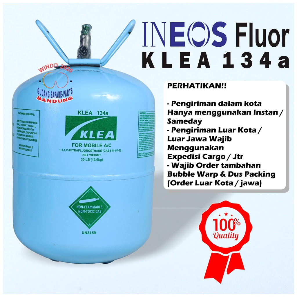 REFRIGANT KLEA INEOS TABUNG 13.6 KG | PREON ORIGINAL SEGEL | FREON AC R22