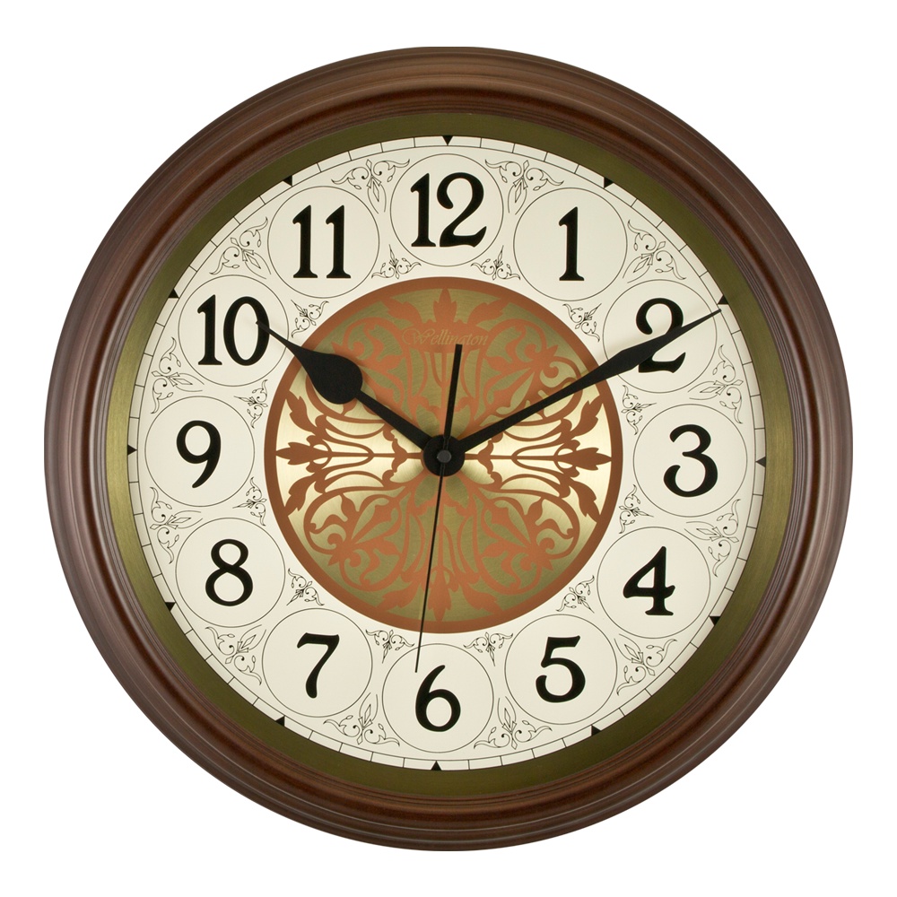 JAM DINDING KAYU WELLINGTON UKURAN 46CM MINIMALIS MODERN FURNITURE JAM