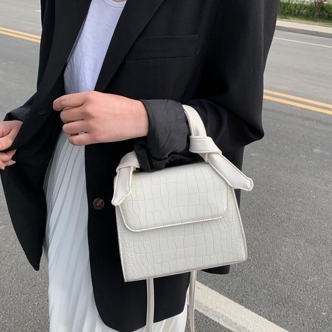 Tm-53 Tas Motif Crocodile Kotak Messenger Bag Selempang Import