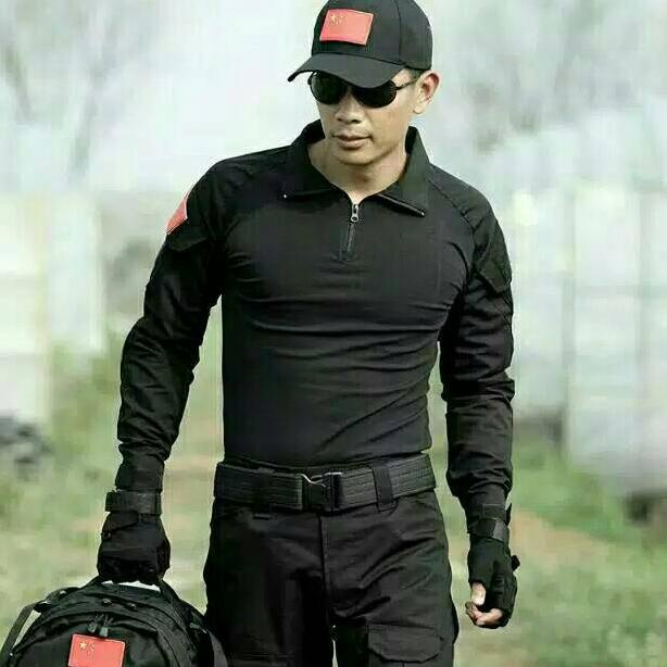 MURAH (hitam) Baju BDU Lengan Panjang TACTICAL