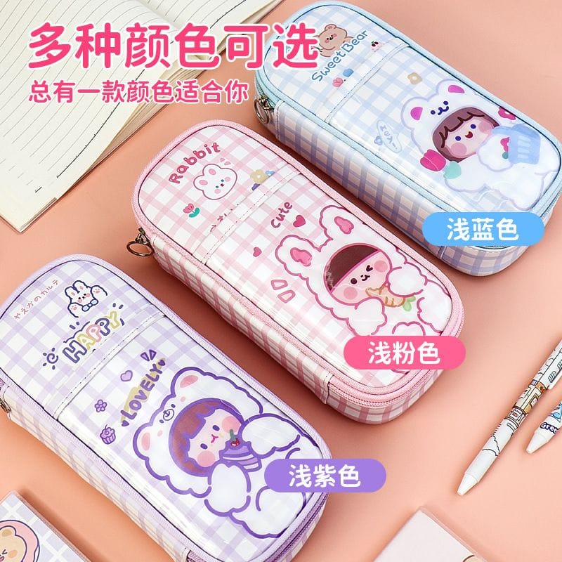 

Kotak pensil motif kotak kotak dengan gambar a girl with costume