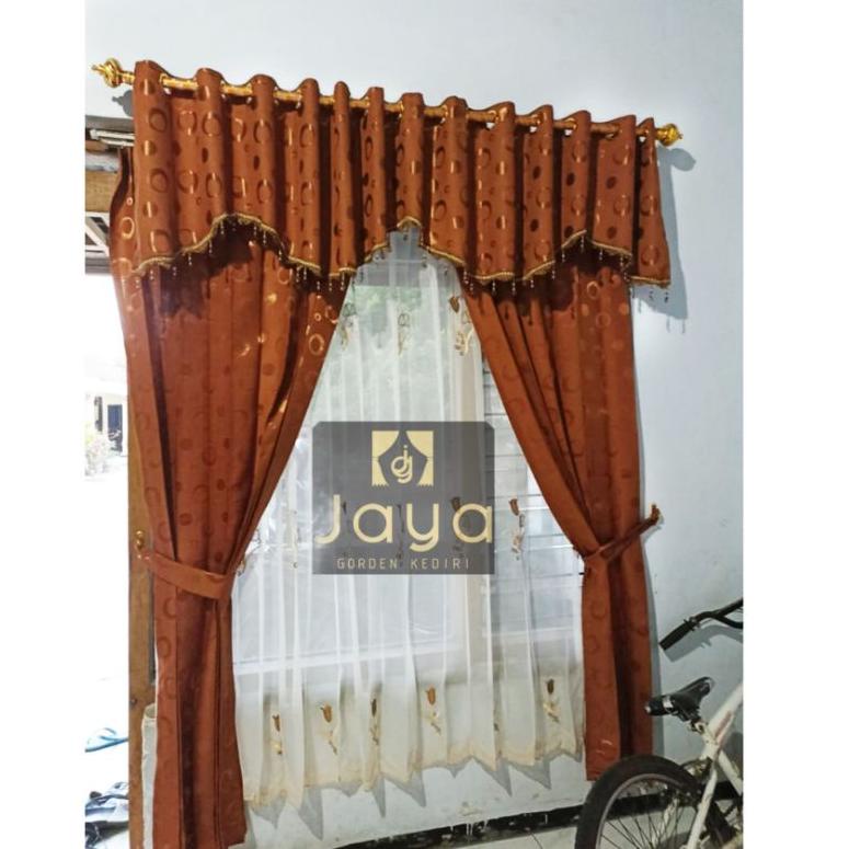 LANGSUNG ATC gorden jendela rumah/gorden embos poni pisah/gorden embos polos/hordeng jendela❤️ jaya 