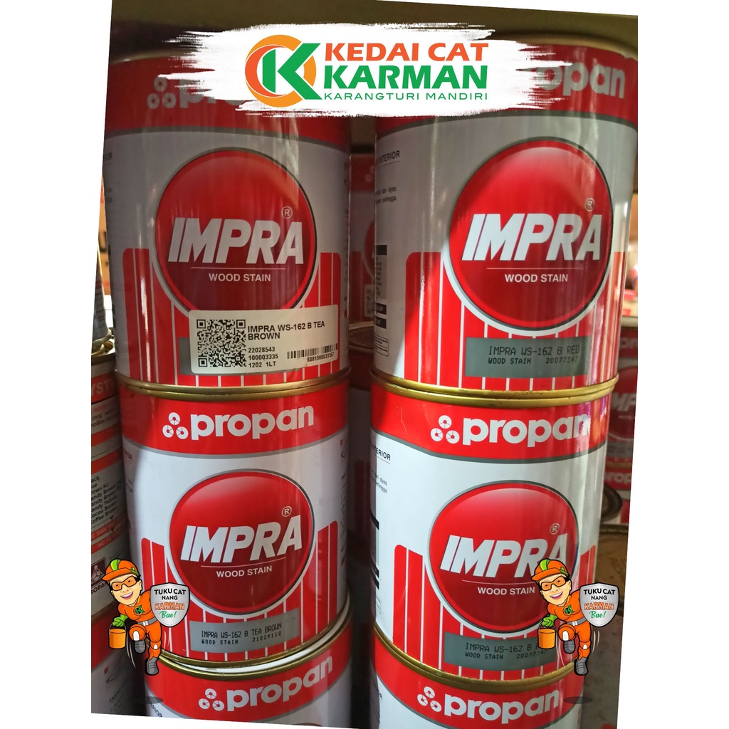 IMPRA WOOD STAIN WS 162 - PEWARNA KAYU TUA SALAK BROWN DARK BROWN SHP BROWN BLACK TEA BROWN WALNUT B