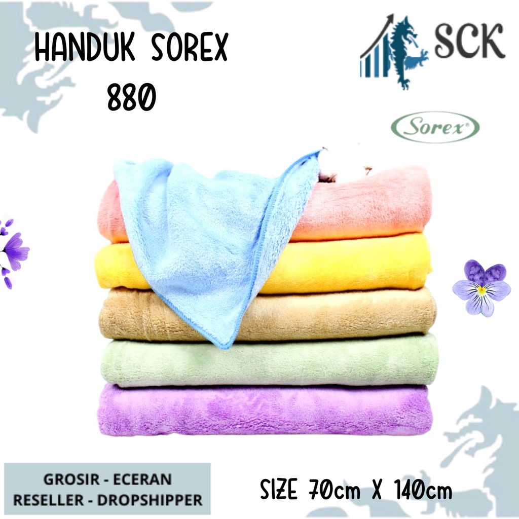 Handuk Sorex 880 Premium / Handuk Mandi Dewasa Microfiber 140cmx70cm / Perlengkapan Mandi