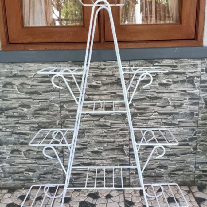 Rak Pot Bunga Minimalis Besi 9 Susun